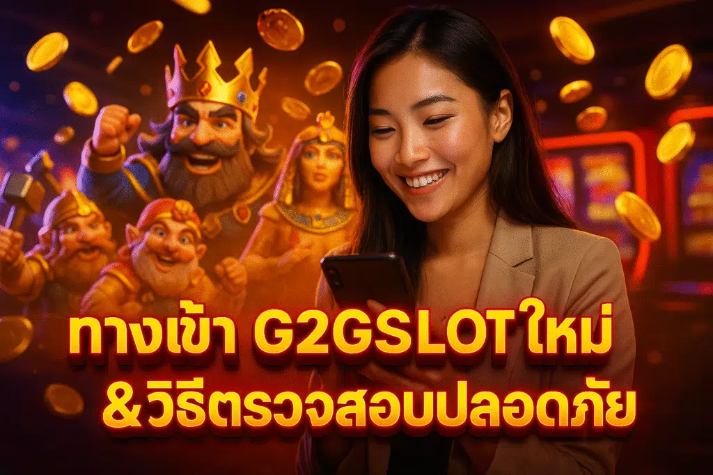 ทางเข้า G2GSLOT ใหม่ & วิธีตรวจสอบปลอดภัย