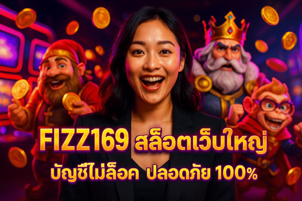 FIZZ169 สล็อตเว็บใหญ่ บัญชีไม่ล็อค ปลอดภัย 100%